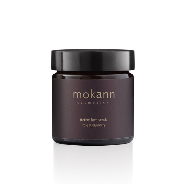 Vegan, organic & natural active face scrub (Exfoliator) - vegan face scrub - Mokann / Mokosh