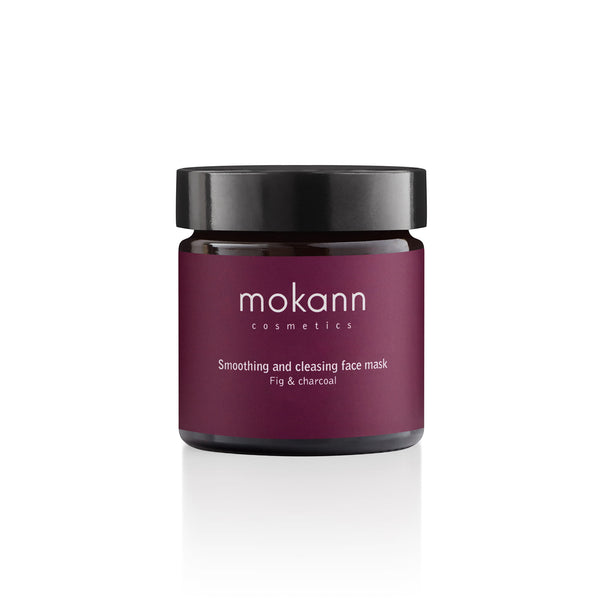 Vegan Smoothing and cleansing face mask fig and charcoal -  Mokann / Mokosh