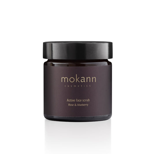 Vegan, organic & natural active face scrub (Exfoliator) - vegan face scrub - Mokann / Mokosh