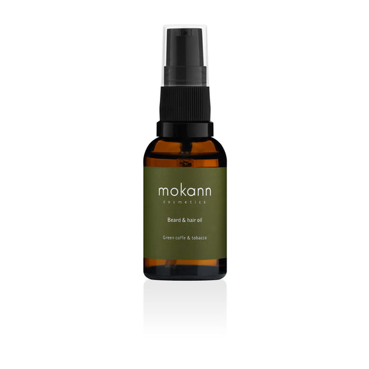 Vegan beard and hair oil green tobacco and coffee - Mokann / Mokosh